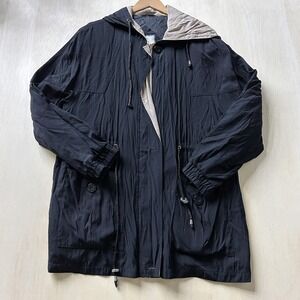 Vintage Best United Garment Co. Coat Mens Large Black Hooded Parka Hong Kong